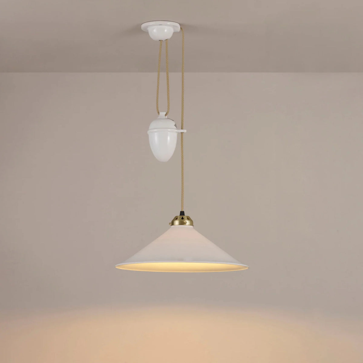 Original BTC Cobb Rise & Fall Large Pendant Satin Brass – Amos Lighting ...