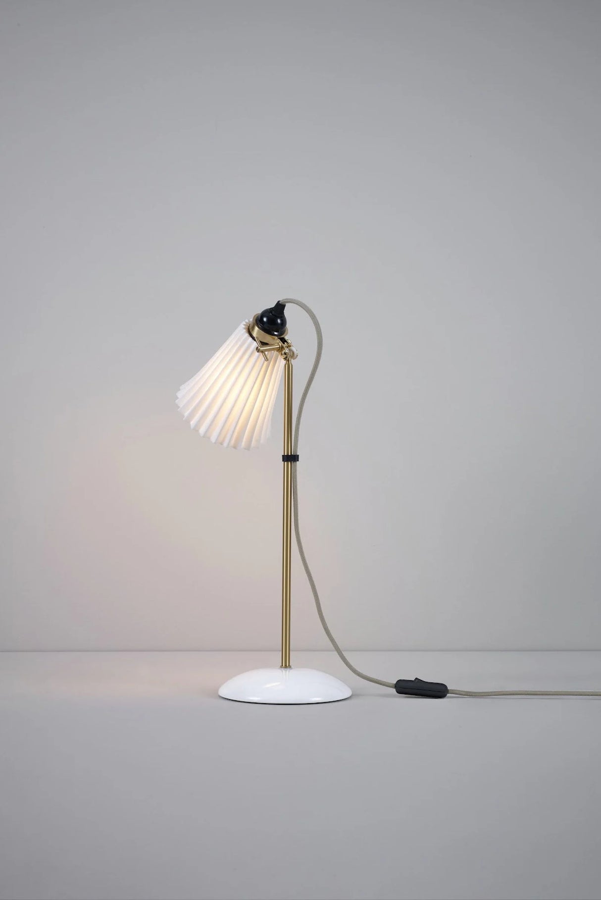 Original BTC Hector Pleat Medium Table Light, Brass