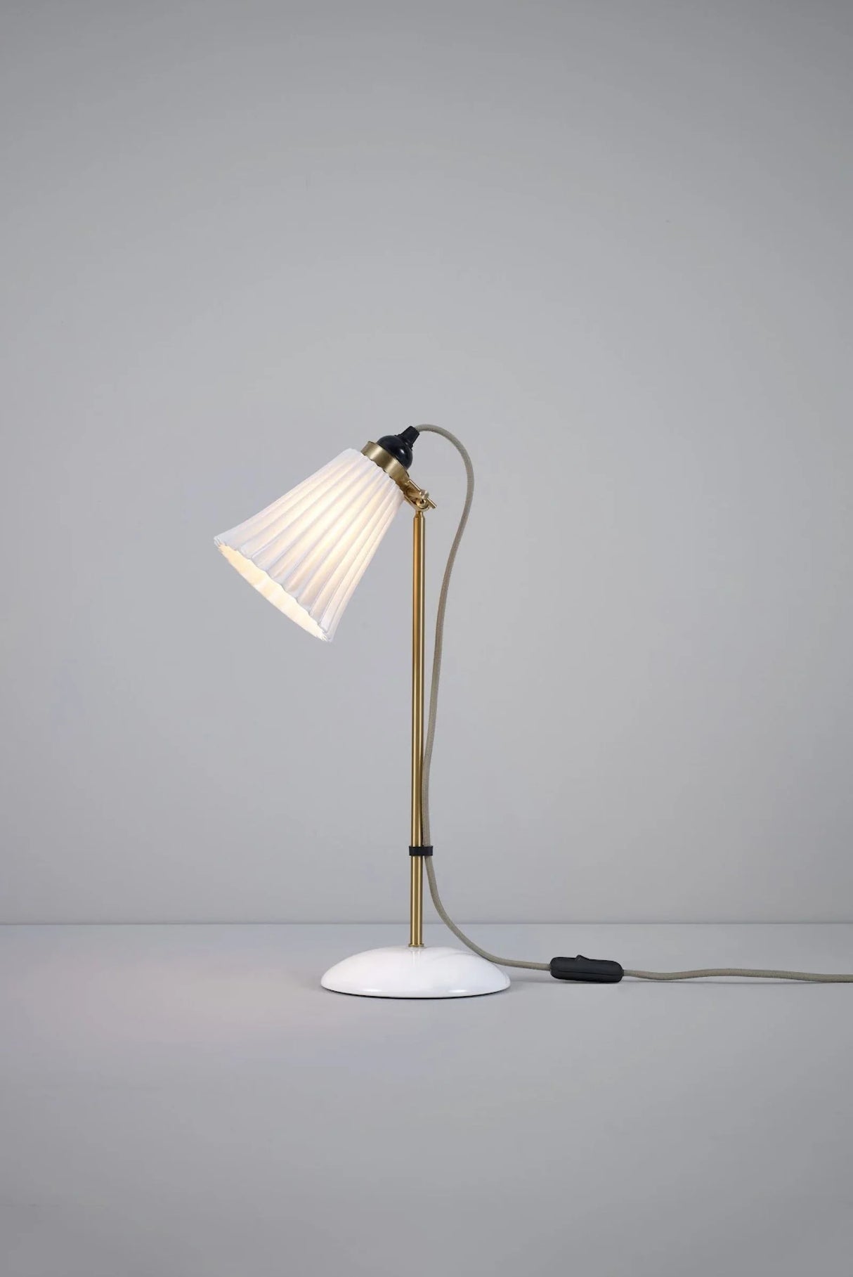 Original BTC Hector Pleat Medium Table Light, Brass