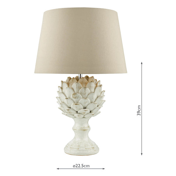 Dar Orris Table Lamp Base Antique Cream –  from Amos Lighting + Home