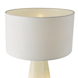 Dar Paget Table Lamp Dual Lit Alabaster White With Shade