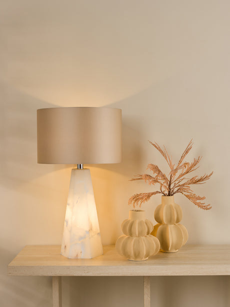 Dar Paget Table Lamp Dual Lit Alabaster Base Only
