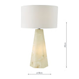 Dar Paget Table Lamp Dual Lit Alabaster Base Only
