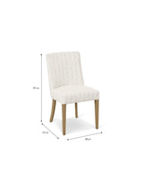 Garden Trading Wraysbury Dining Chair Ash Wood, Natural Stripe, Set of 2