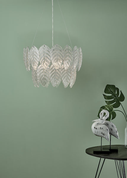 Dar Phillipa Pendant Chandelier Clear Glass & Polished Chrome –  from Amos Lighting + Home