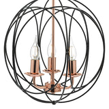 Dar Phoenix 3 Light Pendant Black & Copper –  from Amos Lighting + Home