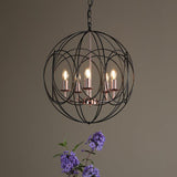 Dar Phoenix 5 Light Pendant Black & Copper