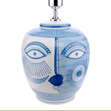 Dar Picasso Small Ceramic Table Lamp Blue & White Face Print Base Only –  from Amos Lighting + Home