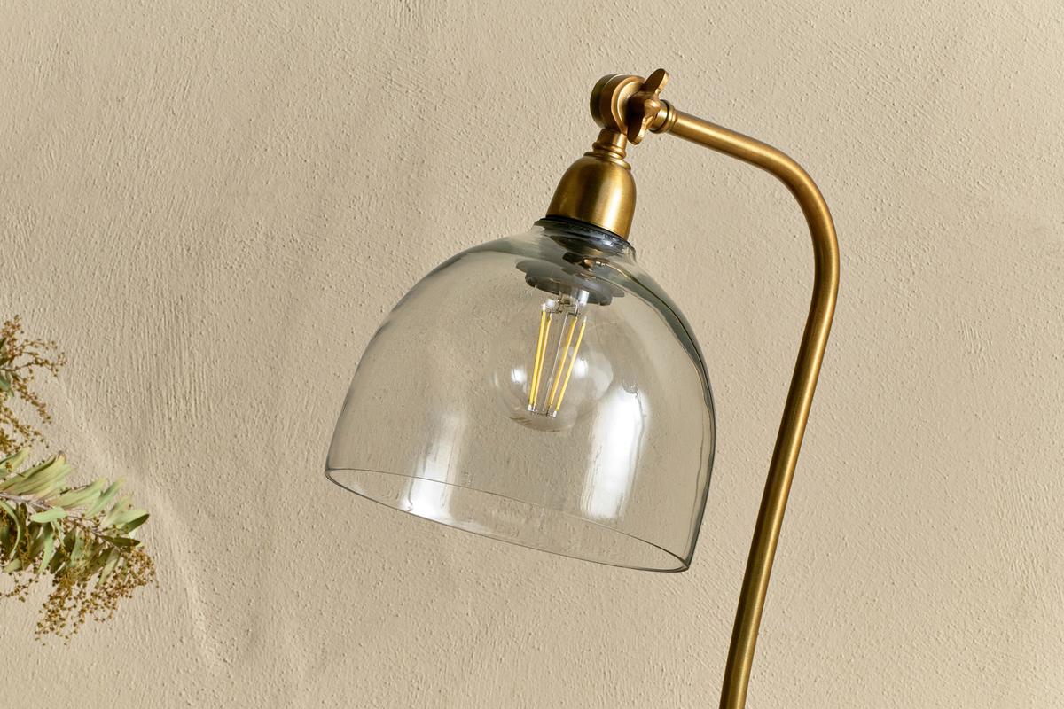 Nkuku Purnia Glass & Metal Desk Lamp