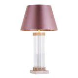 David Hunt Plato Table Lamp Ribbed Glass and Cream/Gold Base Only