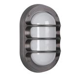 David Hunt Plymouth Outdoor Wall Light Oval Antique Brass and Opal Glass IP64