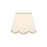 Dar Poma Natural Linen Tapered Drum Shade 25cm Taupe Trim