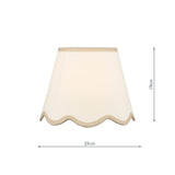 Dar Poma Natural Linen Tapered Drum Shade 25cm Taupe Trim