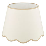 Dar Poma Natural Linen Tapered Drum Shade 45cm Taupe Trim