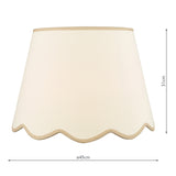 Dar Poma Natural Linen Tapered Drum Shade 45cm Taupe Trim