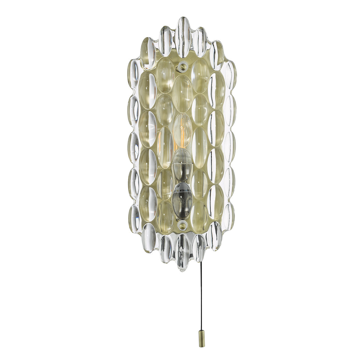 Dar Gold Collection Porthos Wall Light Antique Brass Glass –  from Amos Lighting + Home