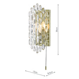 Dar Gold Collection Porthos Wall Light Antique Brass Glass –  from Amos Lighting + Home