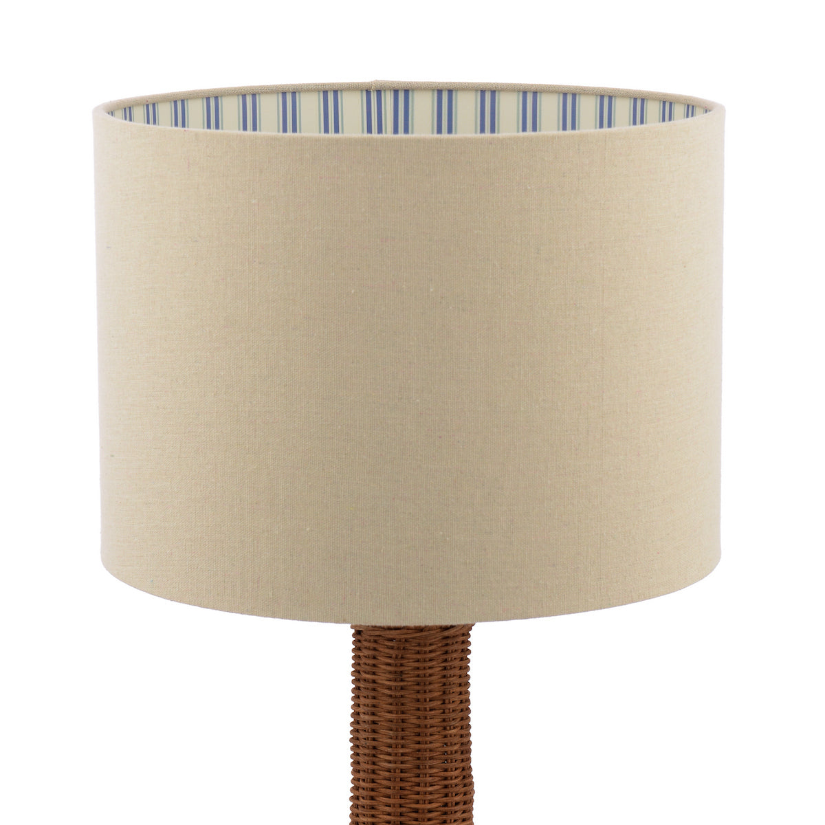 Joules Portree Table Lamp Rattan and Satin Bronze With Shade