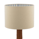 Joules Portree Table Lamp Rattan and Satin Bronze With Shade
