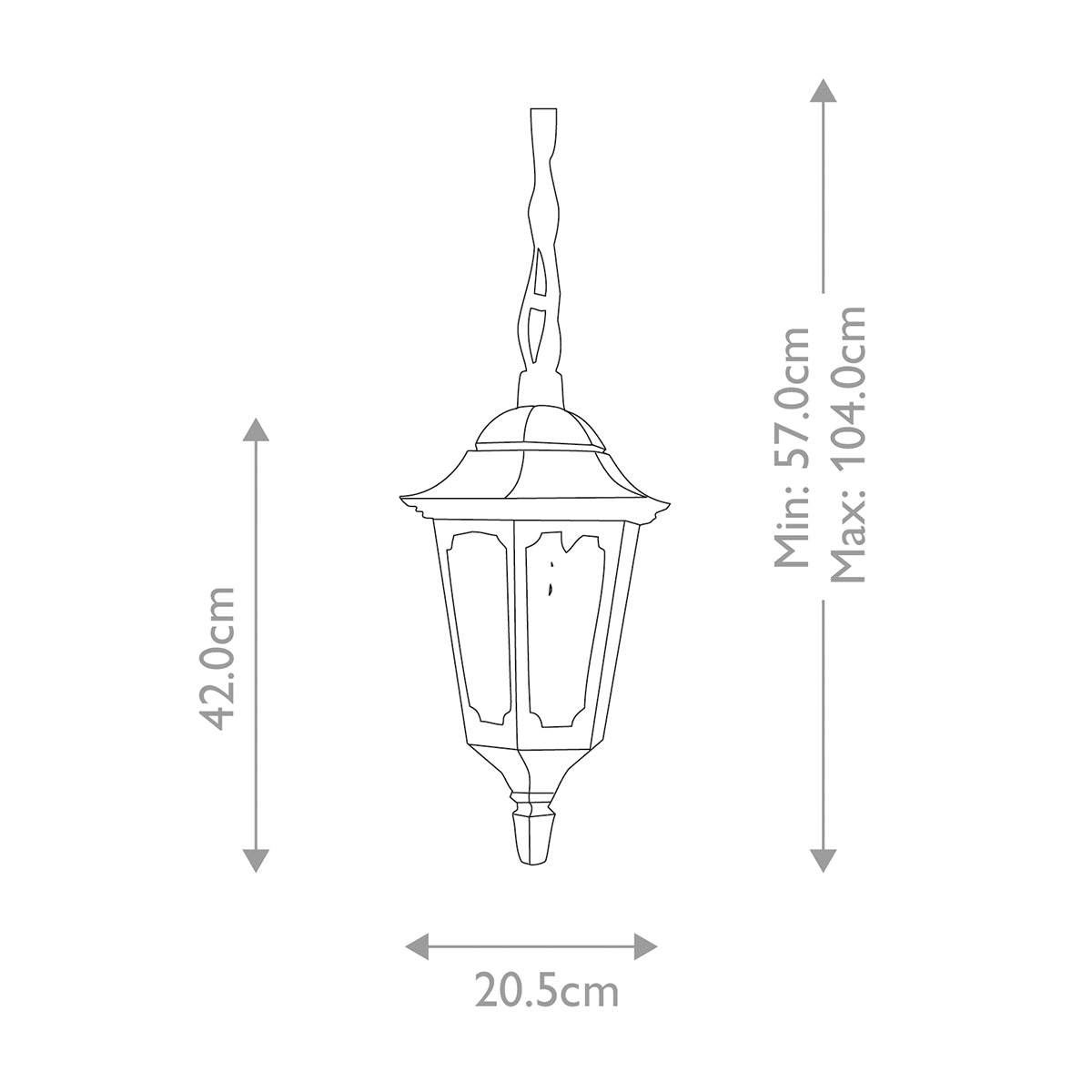 Elstead Parish 1 Light Chain Lantern