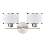 Franklite Polaris 2lt Wall light in Satin Nickel