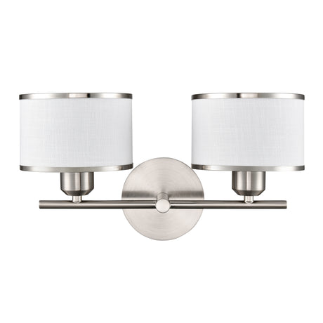 Franklite Polaris 2lt Wall light in Satin Nickel