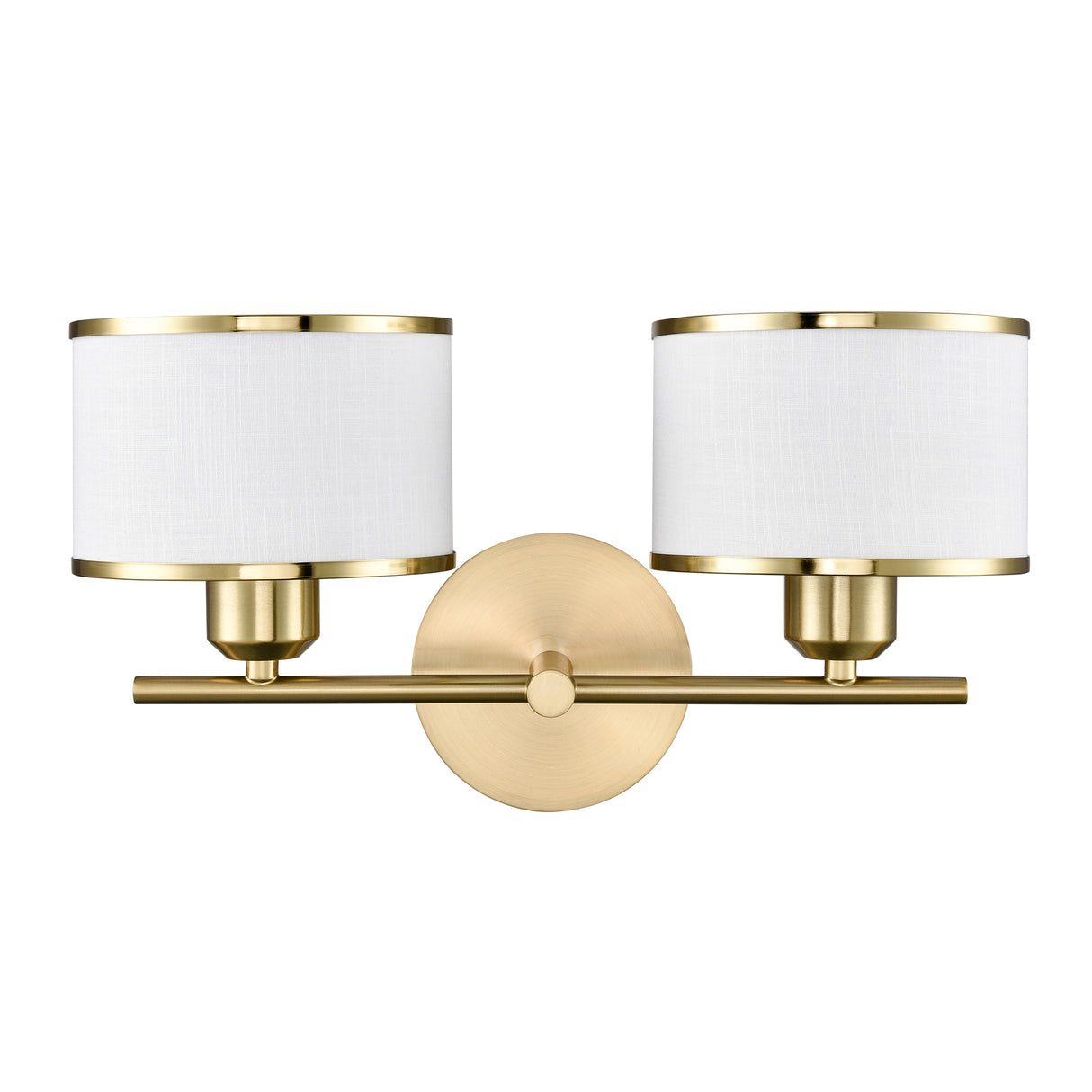 Franklite Polaris 2lt Wall light in Aged Brass