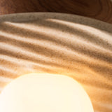 Studio Haran Porth Flush Ceiling Light in Ceramic and Oak