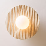 Studio Haran Porth Flush Wall Light in Ceramic and Oak