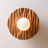 Studio Haran Porth Flush Wall Light in Solid Oak
