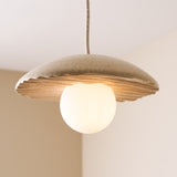 Studio Haran Porth Pendant Light in Ceramic and Oak