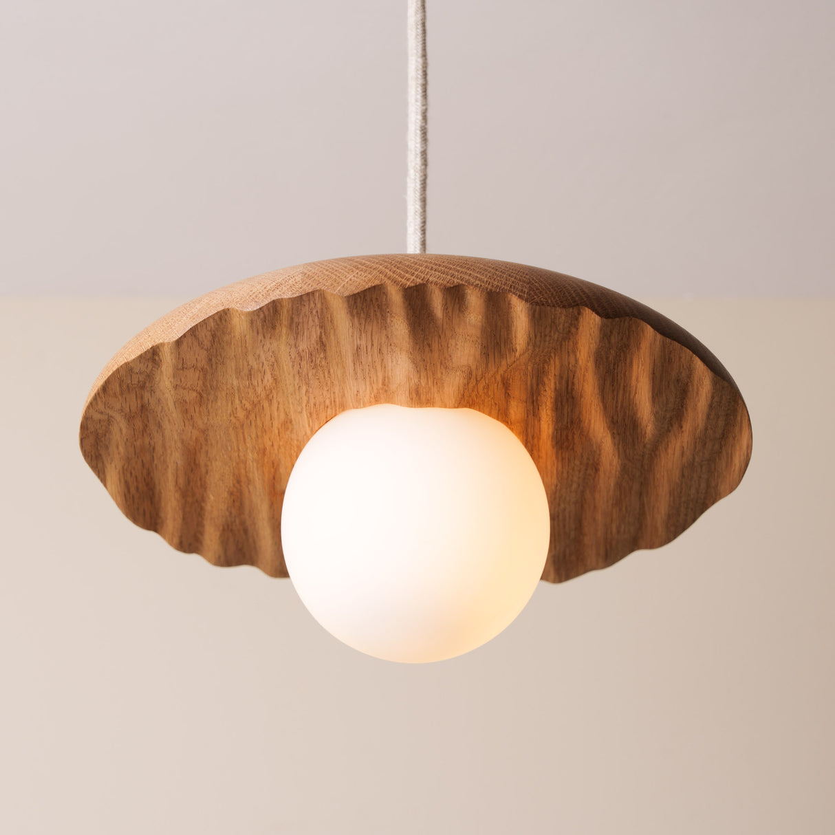 Studio Haran Porth Pendant Light in Solid Oak