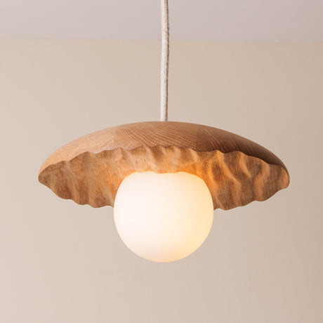Studio Haran Porth Pendant Light in Solid Oak