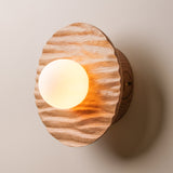 Studio Haran Porth Flush Wall Light in Solid Oak