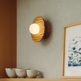 Studio Haran Porth Flush Wall Light in Solid Oak