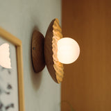 Studio Haran Porth Flush Wall Light in Solid Oak