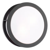 Dar Ratana Outdoor Wall Light Matt Black and Opal IP44