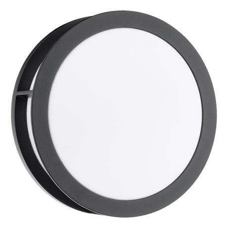 Dar Ratana Outdoor Wall Light Matt Black and Opal IP44