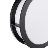 Dar Ratana Outdoor Wall Light Matt Black and Opal IP44