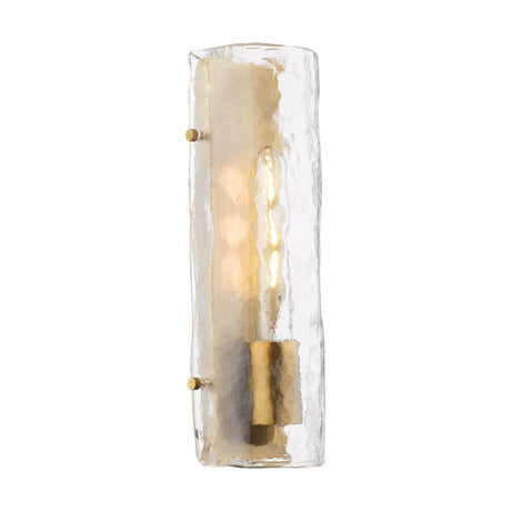Dar Ravis Wall Light Antique Bronze and Textured Glass