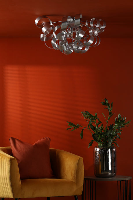 Dar Rawley 5 Light Flush Ceiling Light