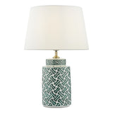 Dar Reese Ceramic Table Lamp Base Green & Blue Print –  from Amos Lighting + Home