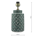 Dar Reese Ceramic Table Lamp Base Green & Blue Print –  from Amos Lighting + Home