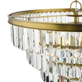 Dar Gold Rhapsody 6 Light Tiered Pendant Crystal & Bronze –  from Amos Lighting + Home