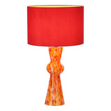 Dar Rheneas Table Lamp Red Glass With Shade –  from Amos Lighting + Home