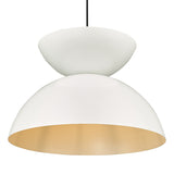 Dar Riya Japandi Style Pendant Matt White –  from Amos Lighting + Home