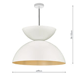 Dar Riya Japandi Style Pendant Matt White –  from Amos Lighting + Home