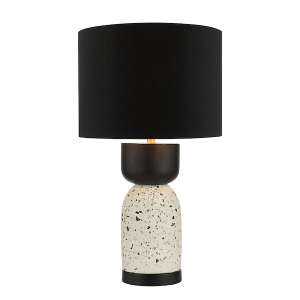 Dar Roja Table Lamp Terrazzo & Black Wood with Shade –  from Amos Lighting + Home