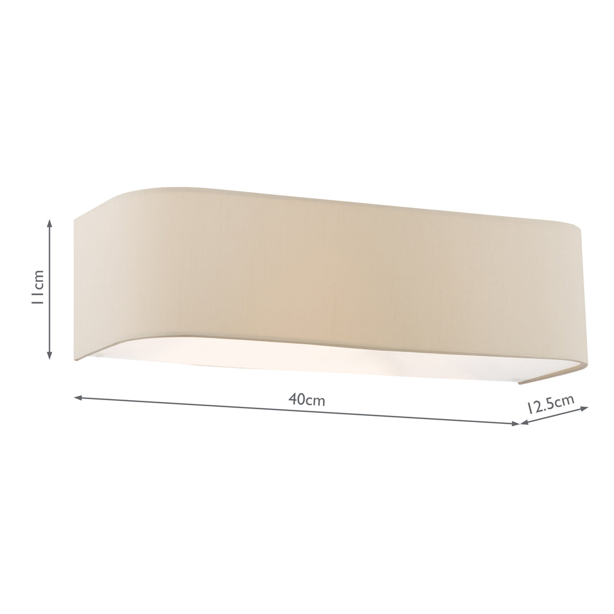 Dar Ronda 2 Light Wall Light Taupe