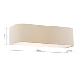 Dar Ronda 2 Light Wall Light Taupe